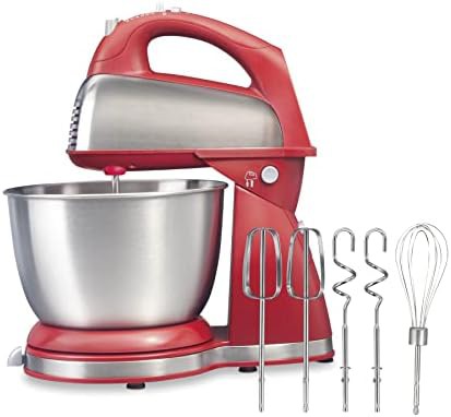 Red classic hand and stand mixer