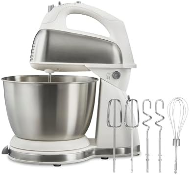 White classic hand and stand mixer