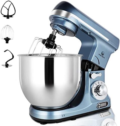 Silver blue professional mixer with timer