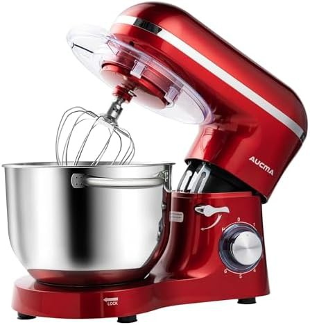 Red tilt head food mixer 6.5 quart