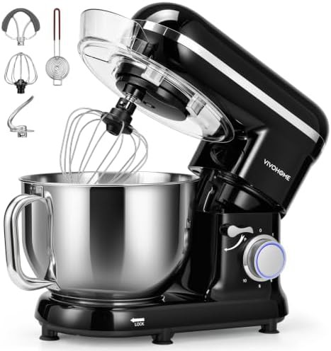 Black 6-quart tilt-head kitchen mixer