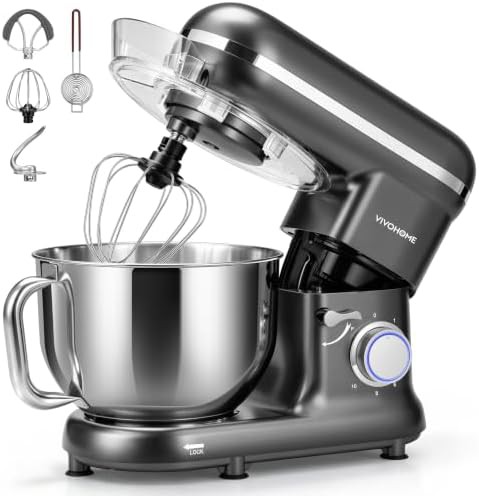 Gray 6-quart tilt-head kitchen mixer