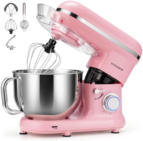 Pink 6-quart tilt-head kitchen mixer