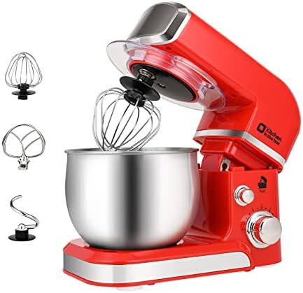 Red tilt head small electric stand mixer
