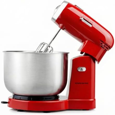 Red five speed compact stand mixer
