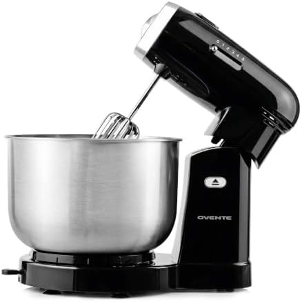Black five speed compact stand mixer
