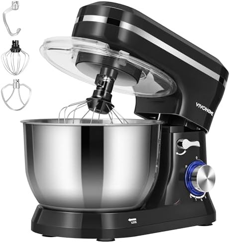 Black 4.75-quart electric food mixer
