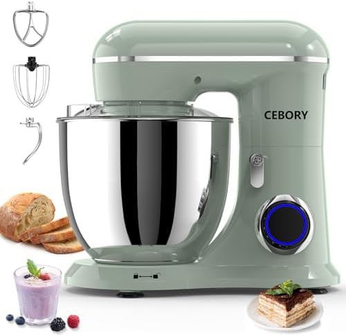 6.5 quart electric stand mixer in green