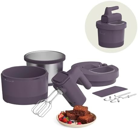 Plum Purple 2-in-1 Hand and Stand Mixer