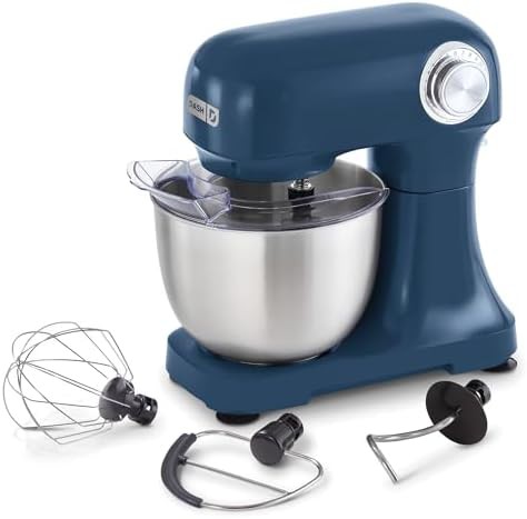 Navy blue 3.5 quart tilt head mixer