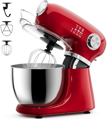 Red twelve speed tilt head mixer