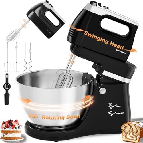 Black 4.8 quart auto rotating mixer