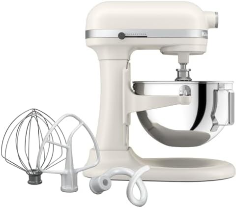 Porcelain white bowl lift stand mixer