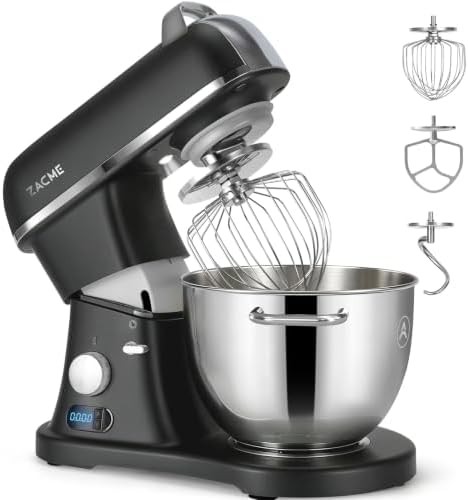 8.4 quart commercial stand mixer in black finish