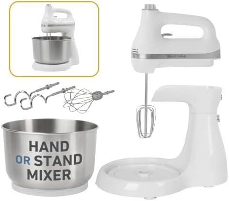 White two in one hand and stand mixer