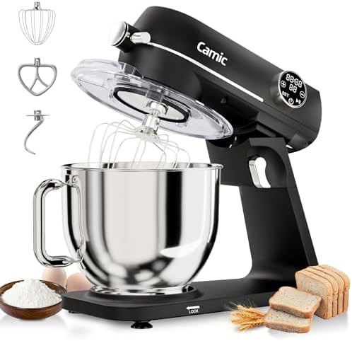 Large Black Metal Mixer with Digital Timer