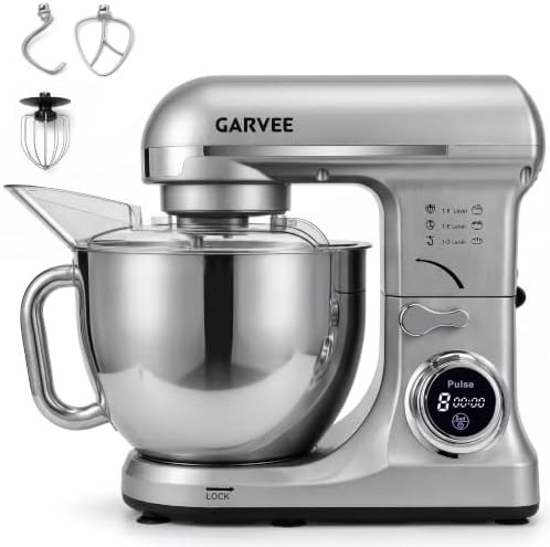 Silver eight speed tilt head mixer