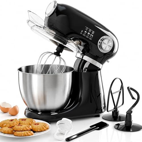 Black tilt head electric kitchen mixer